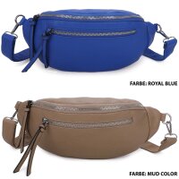 Bauchtasche Umhängetasche Crossbody-Bag Hüfttasche Kunstleder Italy-Design
