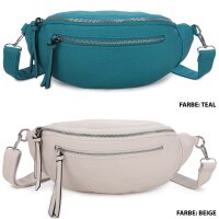 Bauchtasche Umhängetasche Crossbody-Bag Hüfttasche Kunstleder Italy-Design