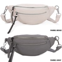 Bauchtasche Umhängetasche Crossbody-Bag Hüfttasche Kunstleder Italy-Design