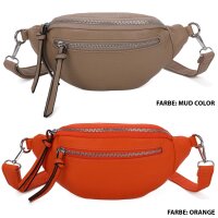 Bauchtasche Umhängetasche Crossbody-Bag Hüfttasche Kunstleder Italy-Design