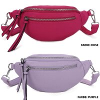 Bauchtasche Umhängetasche Crossbody-Bag Hüfttasche Kunstleder Italy-Design