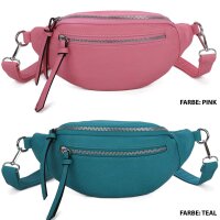 Bauchtasche Umhängetasche Crossbody-Bag Hüfttasche Kunstleder Italy-Design