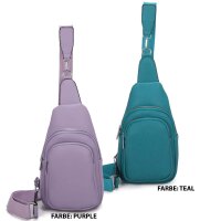 Bauchtasche Umhängetasche Crossbody-Bag Hüfttasche Kunstleder Italy-Design