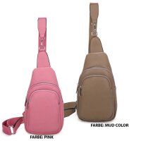 Bauchtasche Umhängetasche Crossbody-Bag Hüfttasche Kunstleder Italy-Design