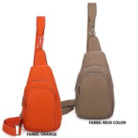 Bauchtasche Umhängetasche Crossbody-Bag Hüfttasche Kunstleder Italy-Design