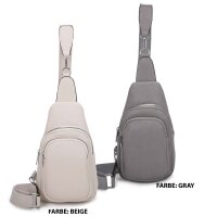 Bauchtasche Umhängetasche Crossbody-Bag Hüfttasche Kunstleder Italy-Design