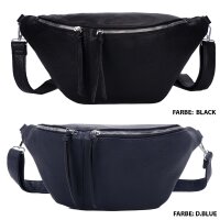 Bauchtasche XL Umhängetasche Crossbody-Bag Hüfttasche Kunstleder Italy-Design