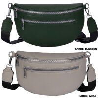 Bauchtasche Umhängetasche Crossbody-Bag Hüfttasche Kunstleder Italy-Design