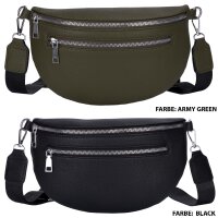 Bauchtasche Umhängetasche Crossbody-Bag Hüfttasche Kunstleder Italy-Design
