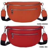 Bauchtasche Umhängetasche Crossbody-Bag Hüfttasche Kunstleder Italy-Design
