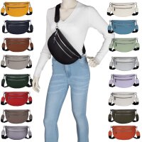 Bauchtasche Umhängetasche Crossbody-Bag Hüfttasche Kunstleder Italy-Design