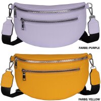 Bauchtasche Umhängetasche Crossbody-Bag Hüfttasche Kunstleder Italy-Design