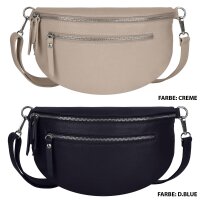 Bauchtasche Umhängetasche Crossbody-Bag Hüfttasche Echt Leder Italy-Design