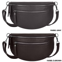 Bauchtasche Umhängetasche Crossbody-Bag Hüfttasche Echt Leder Italy-Design