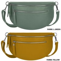 Bauchtasche Umhängetasche Crossbody-Bag Hüfttasche Echt Leder Italy-Design
