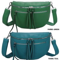 Bauchtasche Umhängetasche Crossbody-Bag Hüfttasche Kunstleder Italy-Design