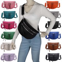 Bauchtasche Umhängetasche Crossbody-Bag Hüfttasche Kunstleder Italy-Design