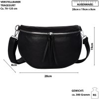 Bauchtasche Crossbody-Bag Umhängetasche Kunstleder Italy-Design