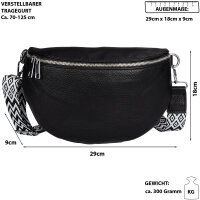 Bauchtasche Umhängetasche Crossbody-Bag Hüfttasche Kunstleder Italy-Design