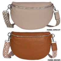 Bauchtasche Umhängetasche Crossbody-Bag Hüfttasche Kunstleder Italy-Design
