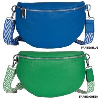 Bauchtasche Umhängetasche Crossbody-Bag Hüfttasche Kunstleder Italy-Design