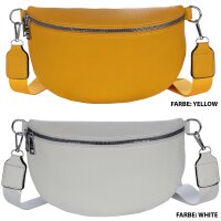 Bauchtasche Umhängetasche Crossbody-Bag Hüfttasche Kunstleder Italy-Design