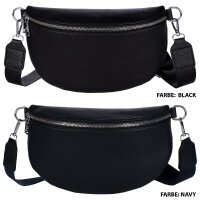 Bauchtasche Umhängetasche Crossbody-Bag Hüfttasche Kunstleder Italy-Design