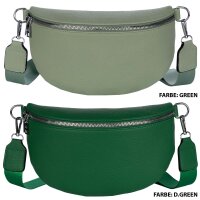 Bauchtasche Umhängetasche Crossbody-Bag Hüfttasche Kunstleder Italy-Design