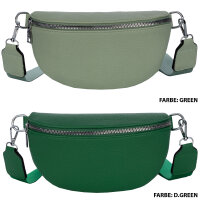 Bauchtasche Umhängetasche Crossbody-Bag Hüfttasche Kunstleder Italy-Design