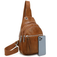 Brusttasche Umhängetasche Schultertasche Cross Body Sling Bag Herren Kunstleder