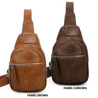 Brusttasche Umhängetasche Schultertasche Cross Body Sling Bag Herren Kunstleder