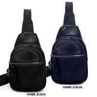Brusttasche Umhängetasche Schultertasche Cross Body Sling Bag Herren Kunstleder