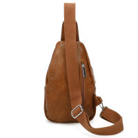 Brusttasche Umhängetasche Schultertasche Cross Body Sling Bag Herren Kunstleder