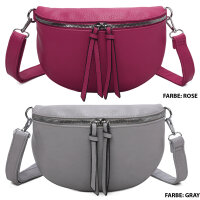 Bauchtasche Umhängetasche Crossbody-Bag Hüfttasche Kunstleder Italy-Design