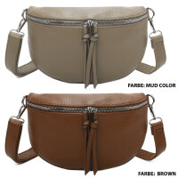 Bauchtasche Umhängetasche Crossbody-Bag Hüfttasche Kunstleder Italy-Design