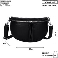 Bauchtasche Umhängetasche Crossbody-Bag Hüfttasche Kunstleder Italy-Design