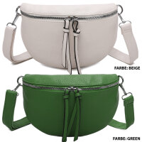 Bauchtasche Umhängetasche Crossbody-Bag Hüfttasche Kunstleder Italy-Design