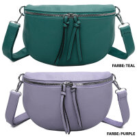 Bauchtasche Umhängetasche Crossbody-Bag Hüfttasche Kunstleder Italy-Design