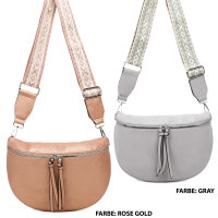 Bauchtasche Umhängetasche Crossbody-Bag Hüfttasche Kunstleder Italy-Design