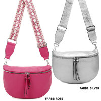 Bauchtasche Umhängetasche Crossbody-Bag Hüfttasche Kunstleder Italy-Design