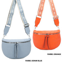 Bauchtasche Umhängetasche Crossbody-Bag Hüfttasche Kunstleder Italy-Design