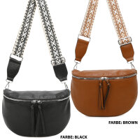 Bauchtasche Umhängetasche Crossbody-Bag Hüfttasche Kunstleder Italy-Design