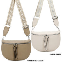 Bauchtasche Umhängetasche Crossbody-Bag Hüfttasche Kunstleder Italy-Design