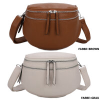 Bauchtasche Umhängetasche Crossbody-Bag Hüfttasche Kunstleder Italy-Design