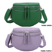 Bauchtasche Umhängetasche Crossbody-Bag Hüfttasche Kunstleder Italy-Design