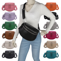 Bauchtasche Umhängetasche Crossbody-Bag Hüfttasche Kunstleder Italy-Design