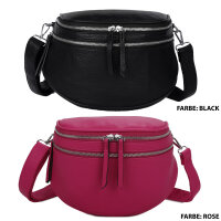 Bauchtasche Umhängetasche Crossbody-Bag Hüfttasche Kunstleder Italy-Design