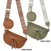 Bauchtasche  Umhängetasche Crossbody-Bag Hüfttasche Kunstleder Italy-Design