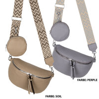 Bauchtasche  Umhängetasche Crossbody-Bag Hüfttasche Kunstleder Italy-Design