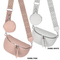 Bauchtasche  Umhängetasche Crossbody-Bag Hüfttasche Kunstleder Italy-Design